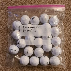 24 Slazenger And Srixon Golf Balls